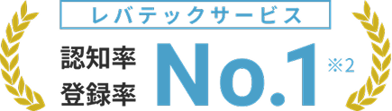 レバテックサービス認知率登録率No.1