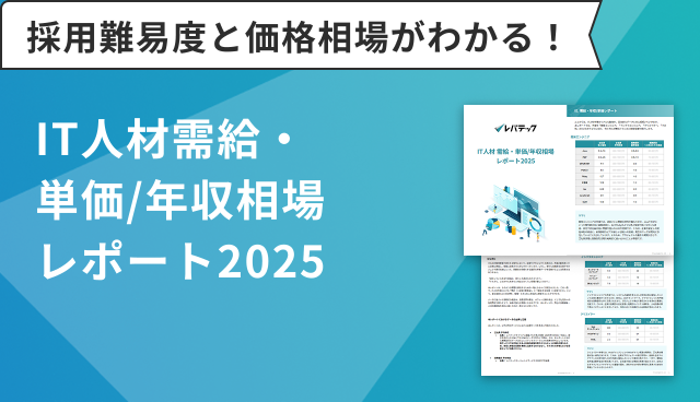 IT人材需給・単価/年収相場レポート2025
